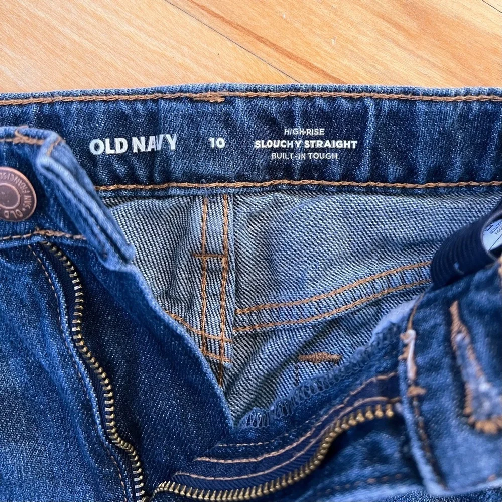 Old Navy Slouchy Straight Denim Pants - Size 10
